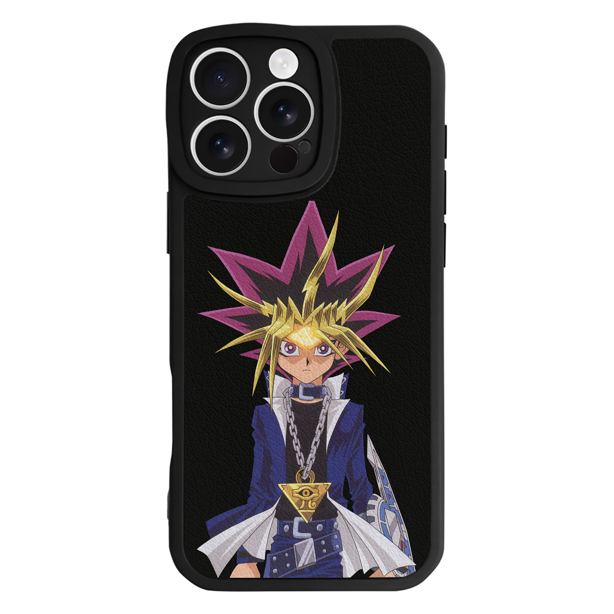 （画像用） 遊☆戯☆王 Yu-Gi-Oh! 【iPhone 16シリーズ対応】シリコンスマホケース（レザー調） 材質：シリコン
